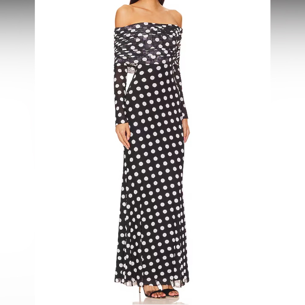 AFRM Thelma Polka Dot Long Sleeve Dress